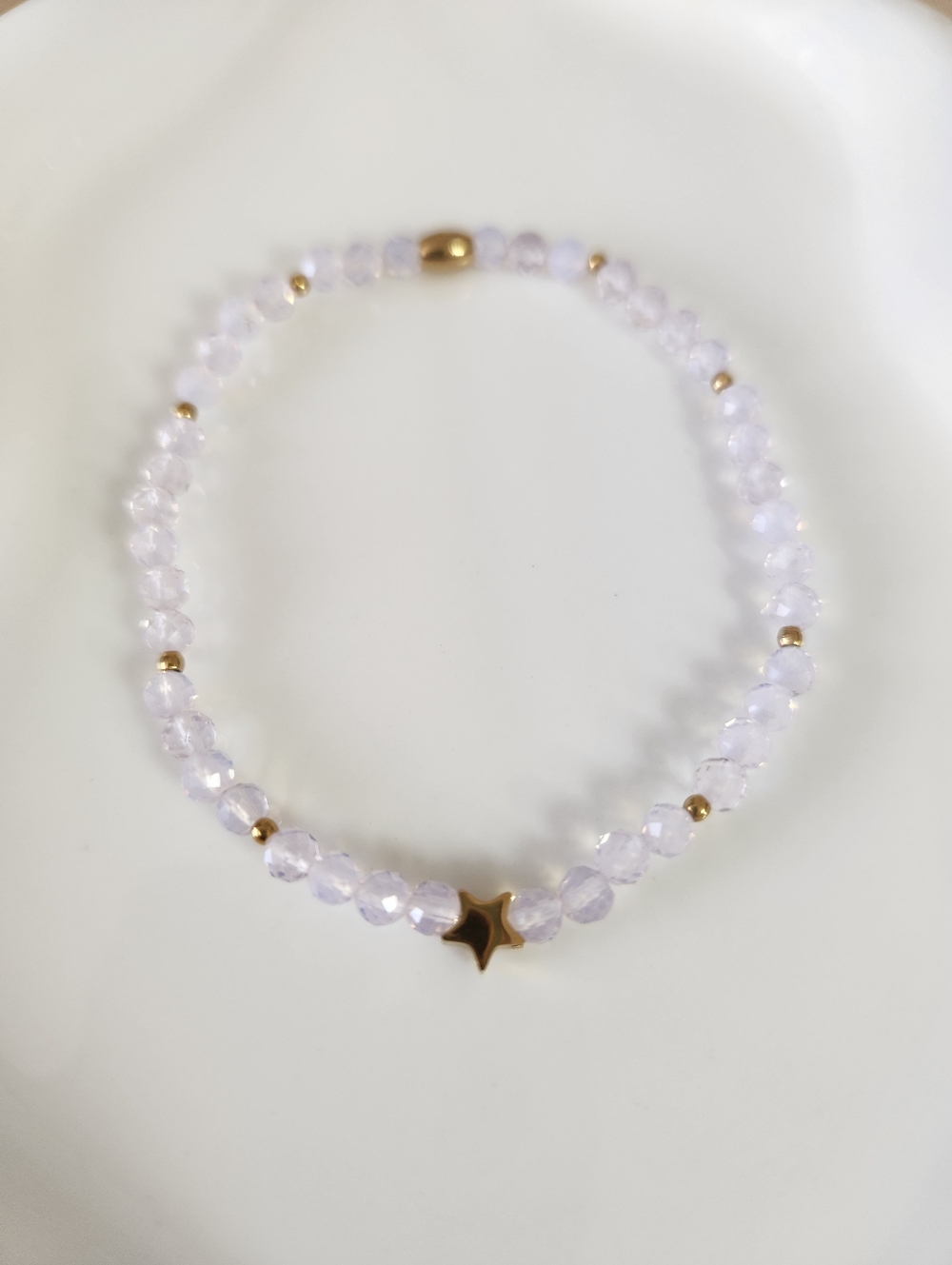 Stretchy Beaded Pink Opalite Bracelet